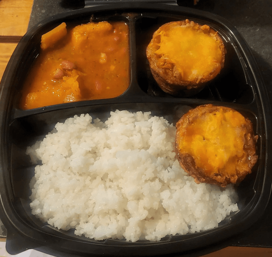 White Rice, Pastelón & Pink Beans