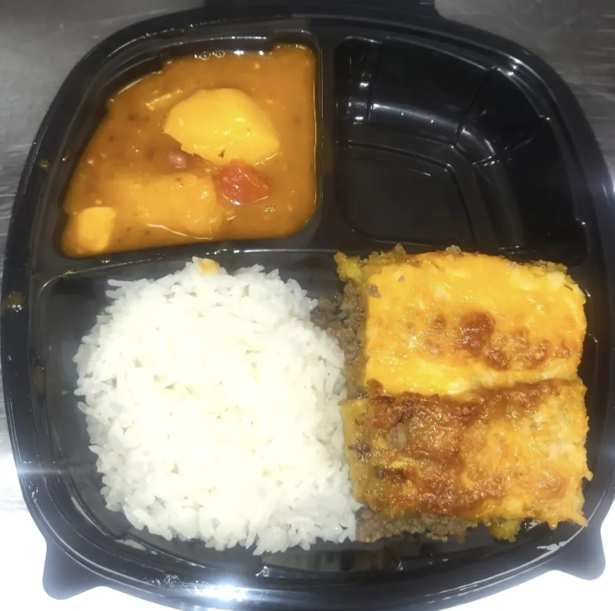 White Rice, Pink Beans & Piononos